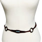 Vintage Brown Leather Chain Belt Med/Lg