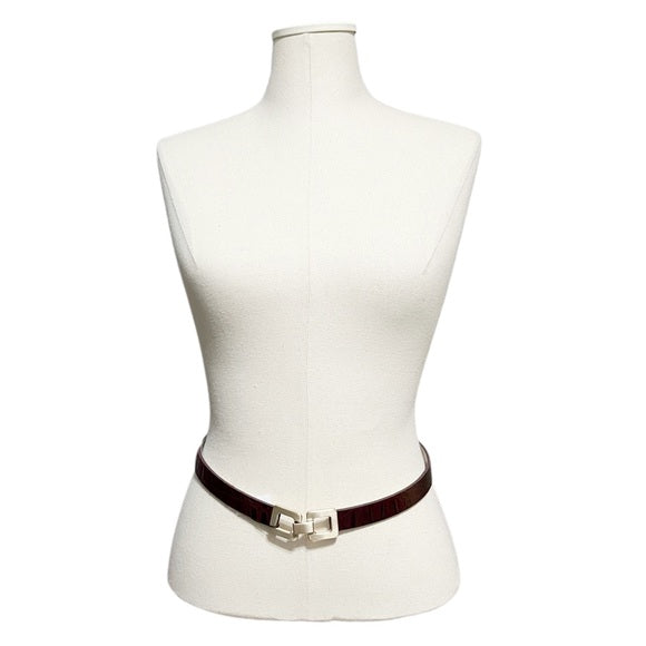 WHBM Burgundy Skinny Leather Sz-Medium