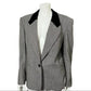 Evan Picone Black | White Houndstooth With Black Collar Wool Blazer Sz-16