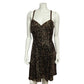 Vintage Oleg Cassini Black Gold Sequin Fit & Flare Dress Sz-12