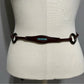 Vintage Brown Leather Chain Belt Med/Lg
