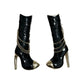 Black | Gold Boot Statement Earrings