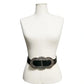 Chicos Black Leather Triple Ring Slouch Adjustable Belt Sz-Small/Medium