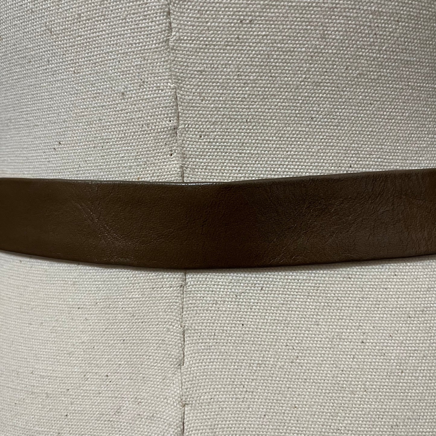 Vintage Accessocraft Taupe Double XX Skinny Leather Adjustable Belt