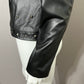 Leather Yvonne & Marie Silver Studded Black Moto Leather Jacket Sz-6 Small