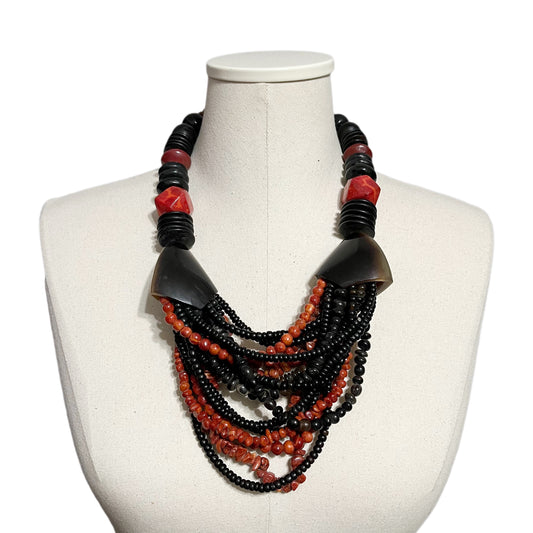 African Style Chunky Beaded Necklace