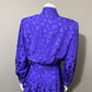 Vintage HR Milan Purple Long Sleeve Silk Dress Sz-Medium/Large