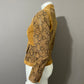 Vintage CHI-Carlos Falchi Brown Snake Scale Print Suede Leather Jacket Sz-Xtra Small