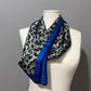 Coach Signature Blue/Silver/Black Animal Print Silk Scarf
