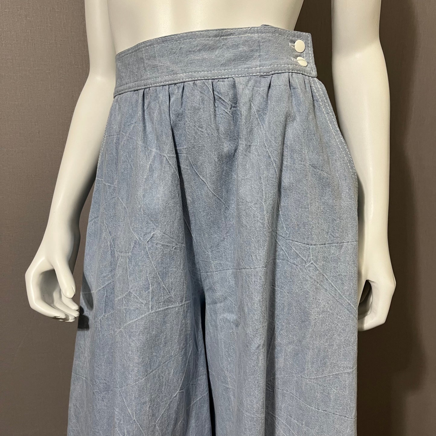 Vintage Caron Components Denim Jacket/Culottes 2pc Set Sz-Medium