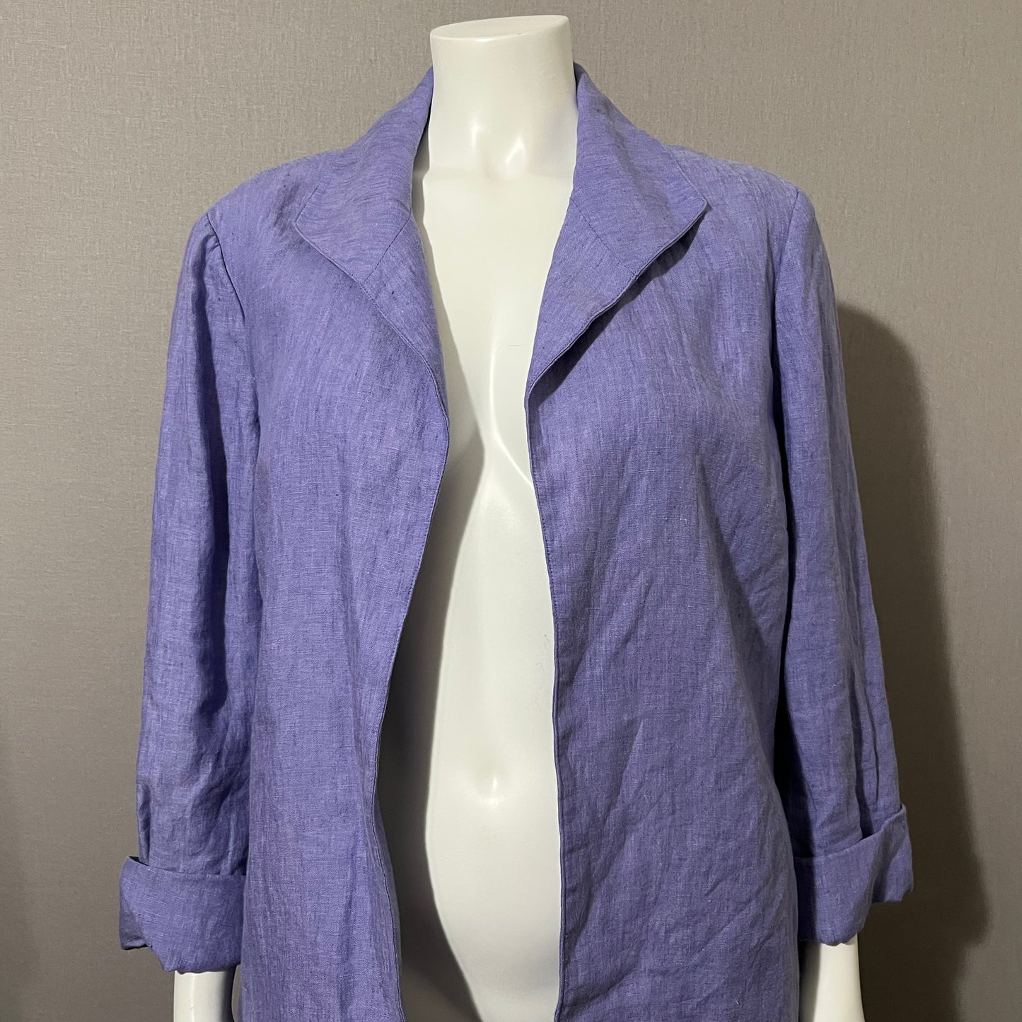 Coldwater Creek Lavender Linen Blazer Sz-16