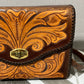 Brown Leather Western Style Handbag