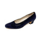 Vintage Salvatore Ferragamo Navy Low Heel Shoe Sz-6 1/2 B