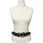 Vintage Green Braided Belt With Gold Hardware