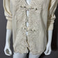 Vintage Lynn Yang Cream Floral Embroidered Sweater Sz-Medium