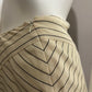 Lauren Ralph Lauren Cream | Stripe Fit & Flare Linen Skirt Sz-12