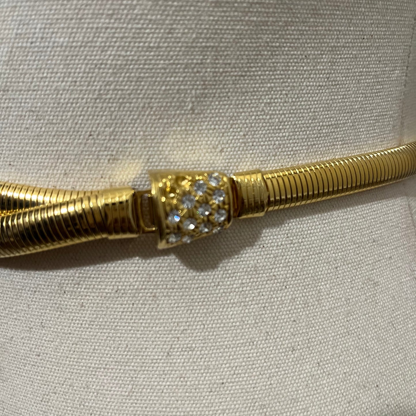 Vintage Gold Braided Skinny Metal Belt Size-Small