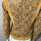 Vintage CHI-Carlos Falchi Brown Snake Scale Print Suede Leather Jacket Sz-Xtra Small