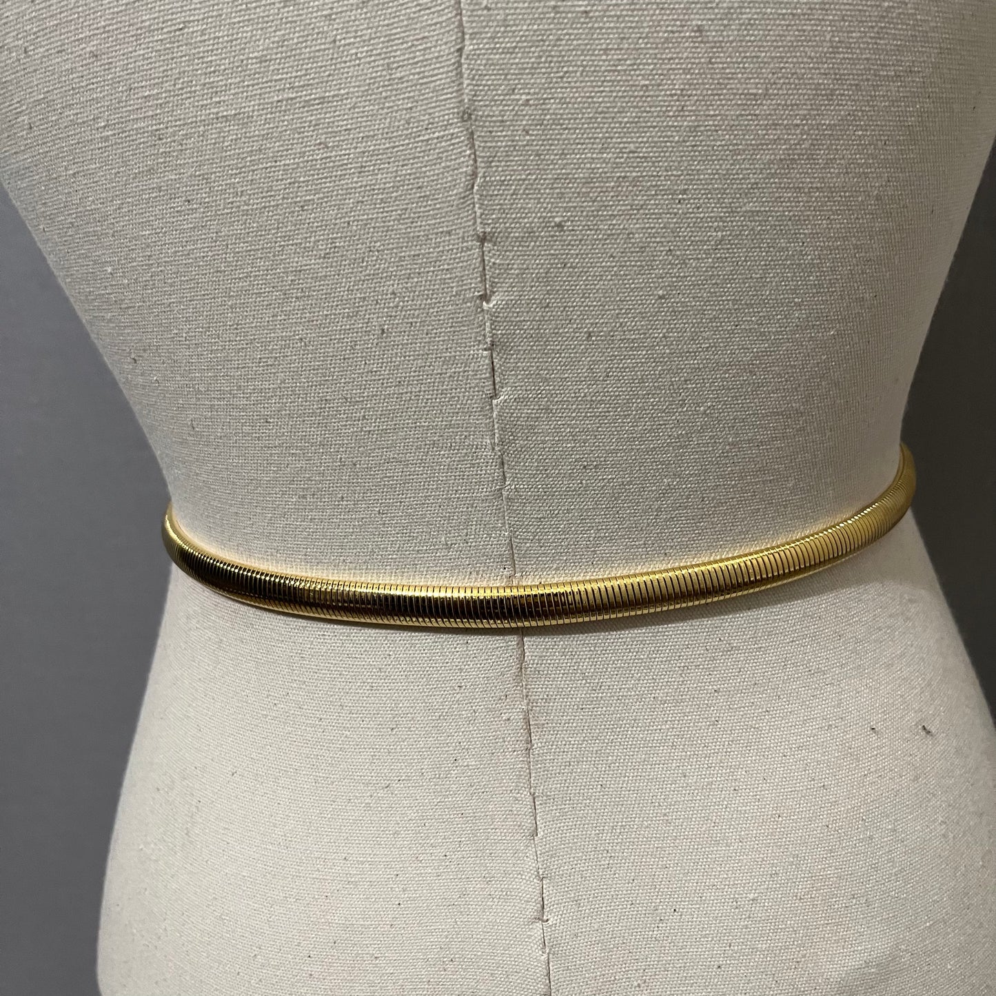 Vintage Gold Braided Skinny Metal Belt Size-Small
