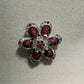 Pink | Silver Flower Brooch