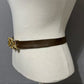 Vintage Accessocraft Taupe Double XX Skinny Leather Adjustable Belt