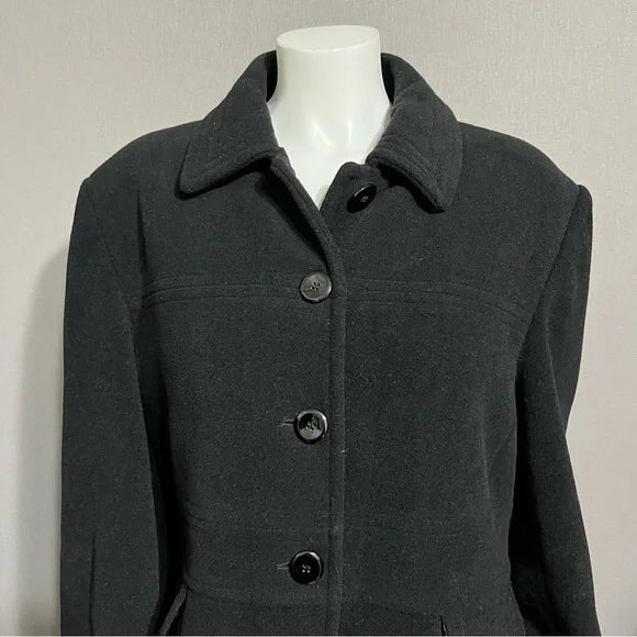 Worthington Black Wool Blend Coat