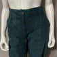 Vintage Pia Rucci Green Suede Leather Pants Sz- 12