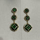 Gold | Emerald 3 Tier Earring