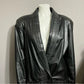 Vintage Charles Klein Black Leather Longline Coat