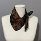 Ralph Lauren Fall Theme Brown Silk Scarf
