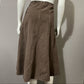 J.Jill Taupe 100% Cotton Corduroy Midi Flare Skirt Sz-Large