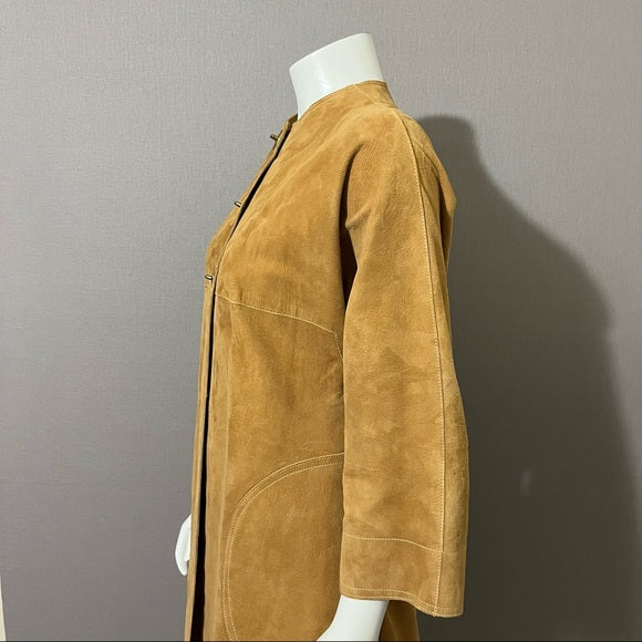 Vintage Rare Bonnie Cashin Sills Camel Suede | Leather Mod Style Jacket Sz-Small