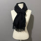 Johnstons Navy 100% Cashmere Ribbed Scarf