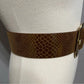 Anne Klein Brown Genuine Leather Wide Belt Extra Large