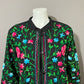 National since 1952 Black with Floral Embroidery Shirt Sz -2X