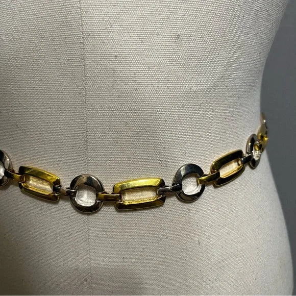 Gold And Silver Metal Chain Belt Sm/Med