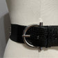 WHBM Black With Stud Patent Leather Lining Belt Sz-Small/Medium