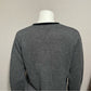 Yarnworks Dark Grey Beaded Knit Cardigan Size Small