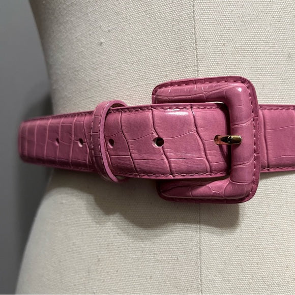 Perry Ellis Pink Textured Leather Belt Sz-Medium