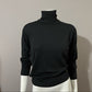 Ralph Lauren Black 100% Wool Classic Turtleneck Sz-Medium