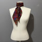 Red Floral Silk Scarf