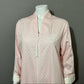 Vintage Miss Elaine Pink Polka Dot Cotton Zip Up Nightgown Sz-Medium