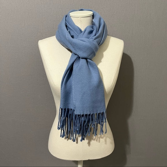 Ann Taylor Light Blue Wool | Cashmere | Silk Scarf