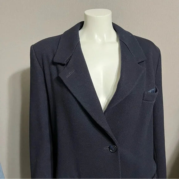 Vintage Ashley Scott Navy Wool Longline Coat