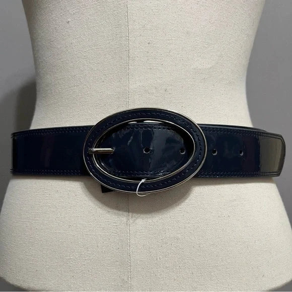 Loft Patent Leather Navy Belt Sz-Medium