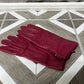 Merona Burgundy Sheep Leather Gloves Sz-Small