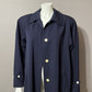 Sanyo Navy Long 100% Wool Trench Coat Sz-10
