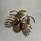 Gold Crab Brooch
