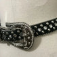 Christine Alexander Black Western Swarovski Crystals Bling Belt
