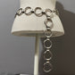 Silver Metal Circle Chain Belt Sz-Large